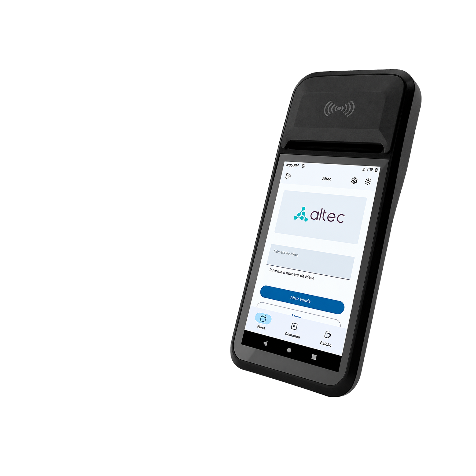 SmartPOS com o sistema da Altec